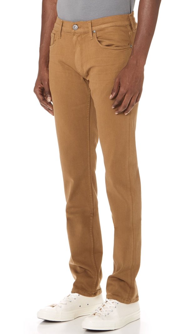 Men's Slim Straight Brown Jeans